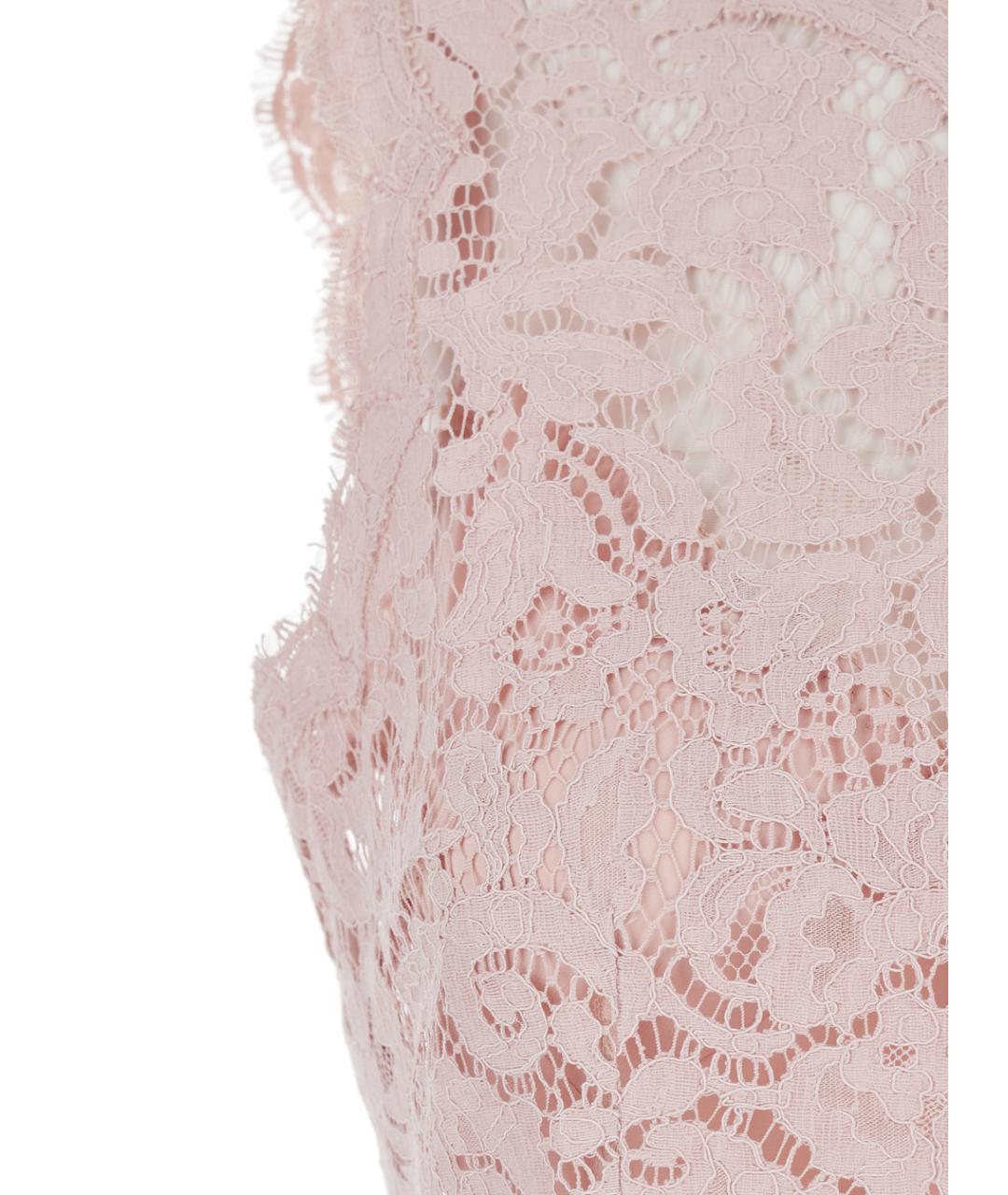 DOLCE&GABBANA Розовое хлопковое коктейльное платье, фото 3