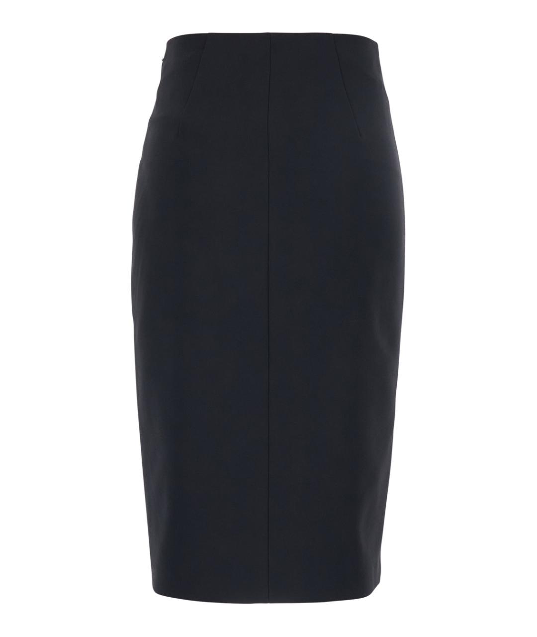 ELISABETTA FRANCHI Черная полиэстеровая юбка миди, фото 2