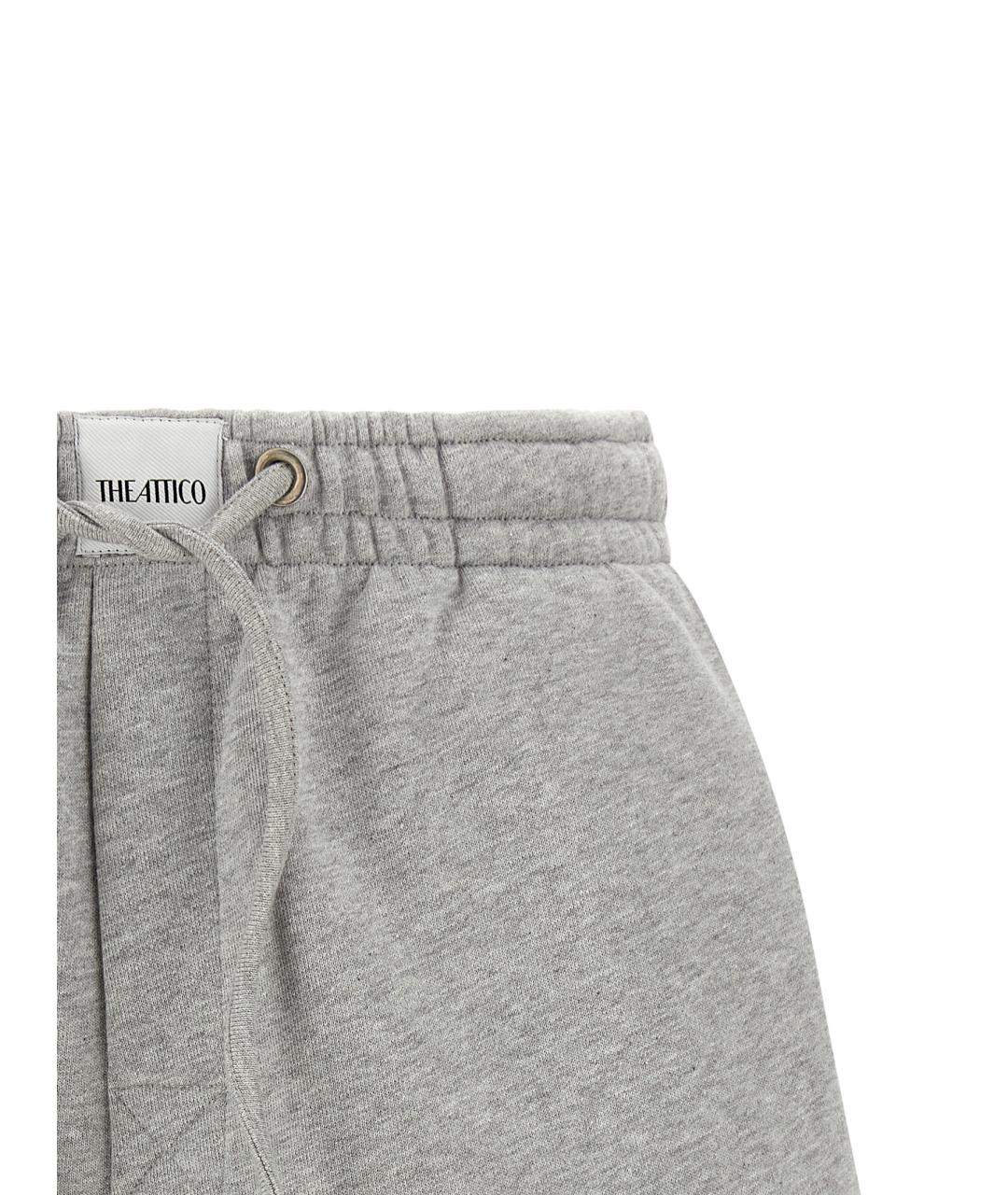 THE ATTICO Серые хлопковые шорты, фото 3