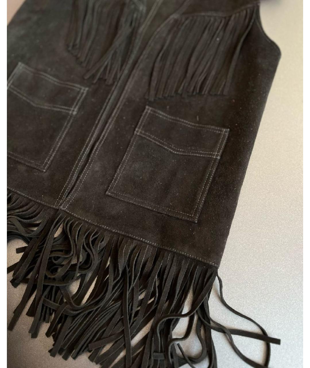 SAINT LAURENT Черный жилет, фото 3