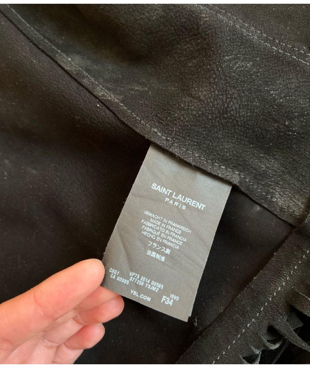 SAINT LAURENT Черный жилет, фото 6