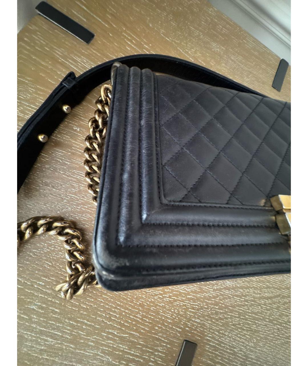 CHANEL Черная кожаная сумка через плечо, фото 5