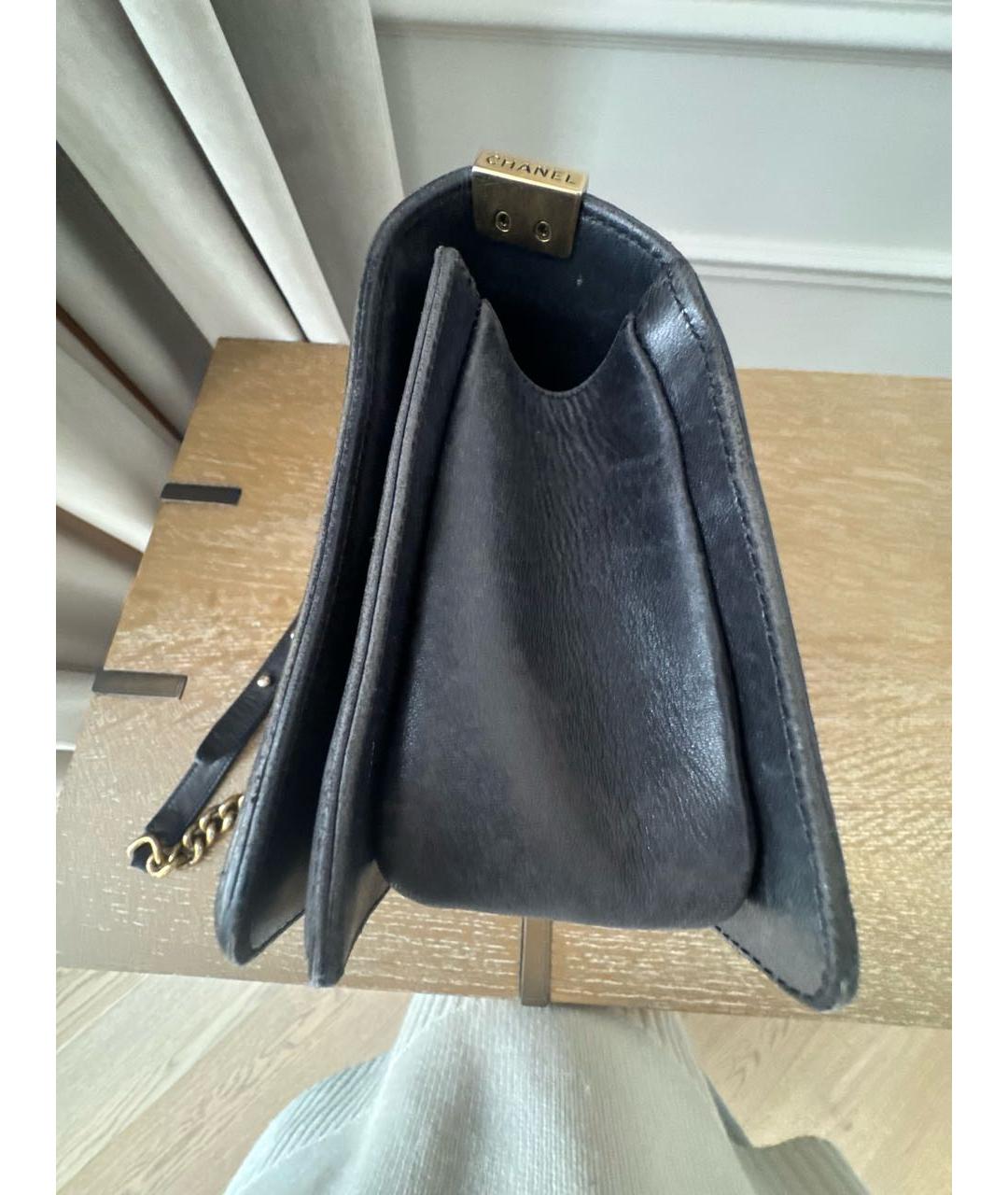 CHANEL Черная кожаная сумка через плечо, фото 7