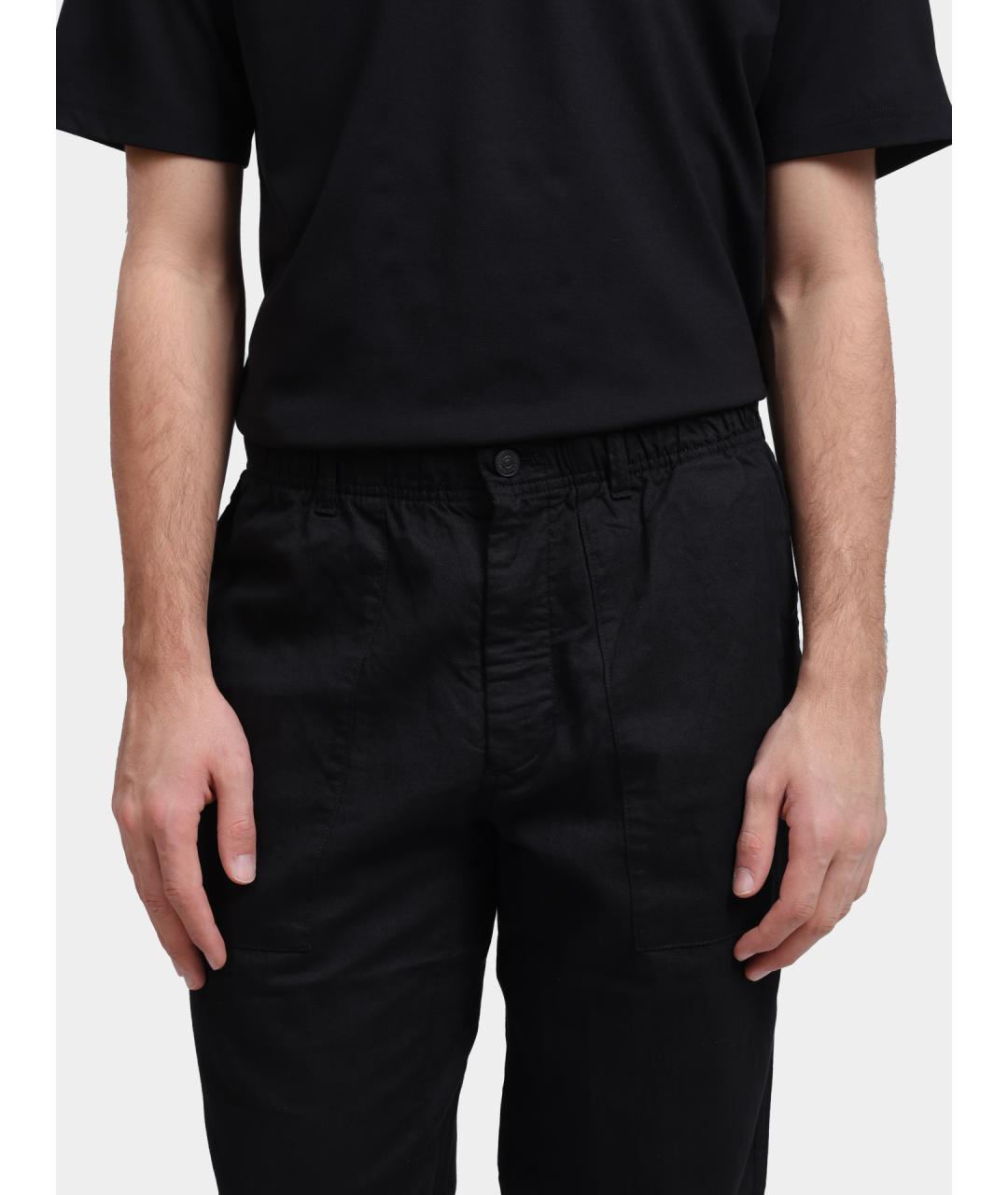 CALVIN KLEIN Черные хлопковые повседневные брюки, фото 4