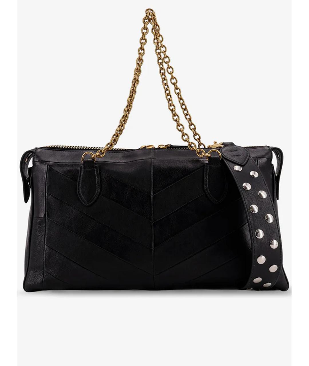 VALENTINO Черная кожаная сумка тоут, фото 2