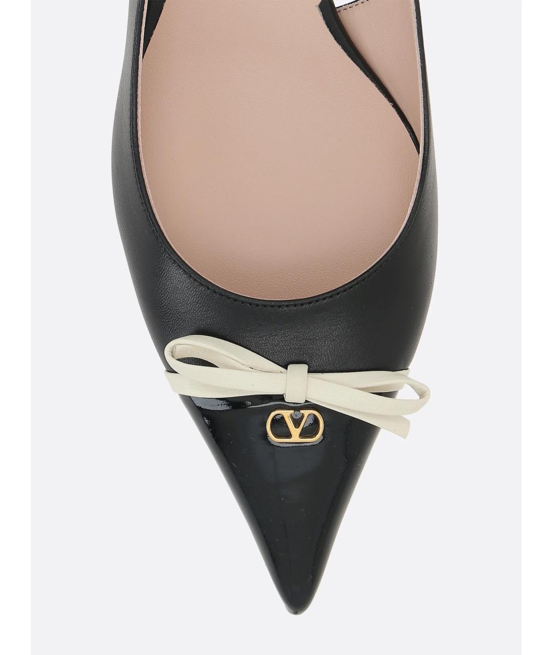 VALENTINO Черные кожаные туфли, фото 4