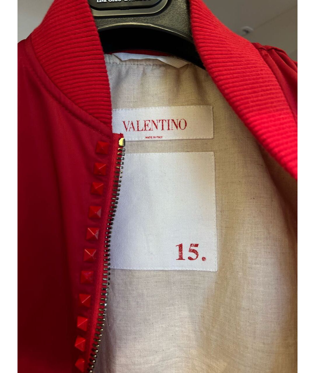 VALENTINO Красная полиэстеровая куртка, фото 5