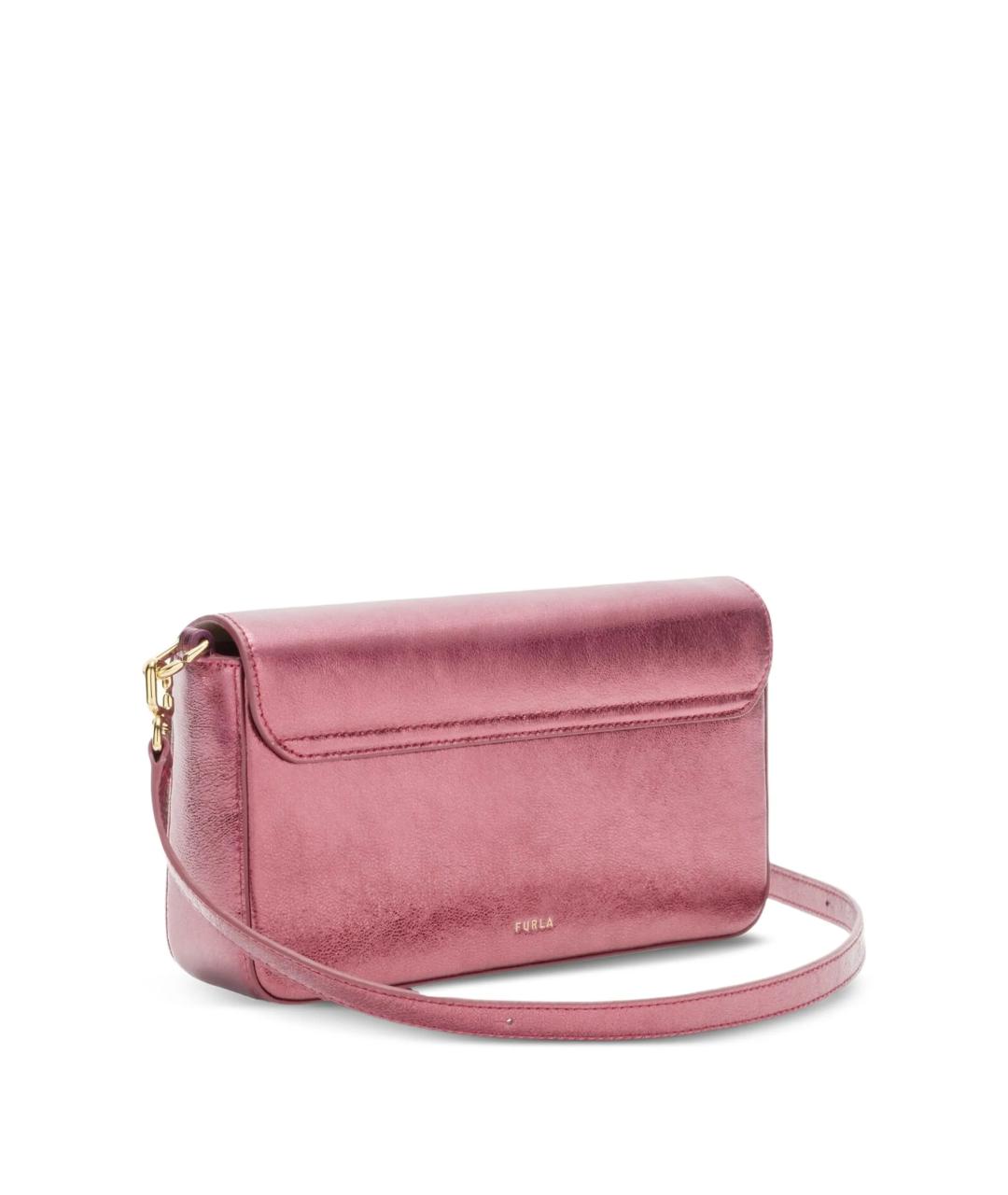 FURLA Розовая кожаная сумка через плечо, фото 2