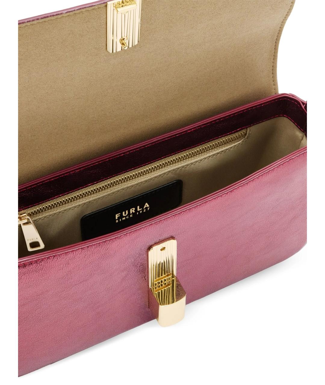 FURLA Розовая кожаная сумка через плечо, фото 5