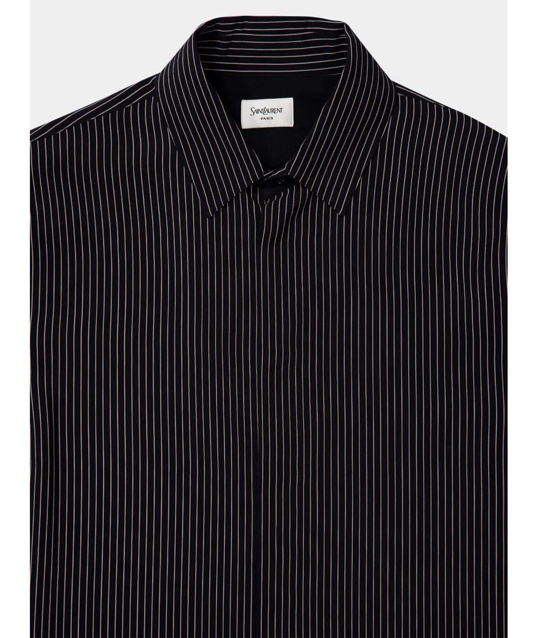 SAINT LAURENT Черная шелковая рубашка, фото 3