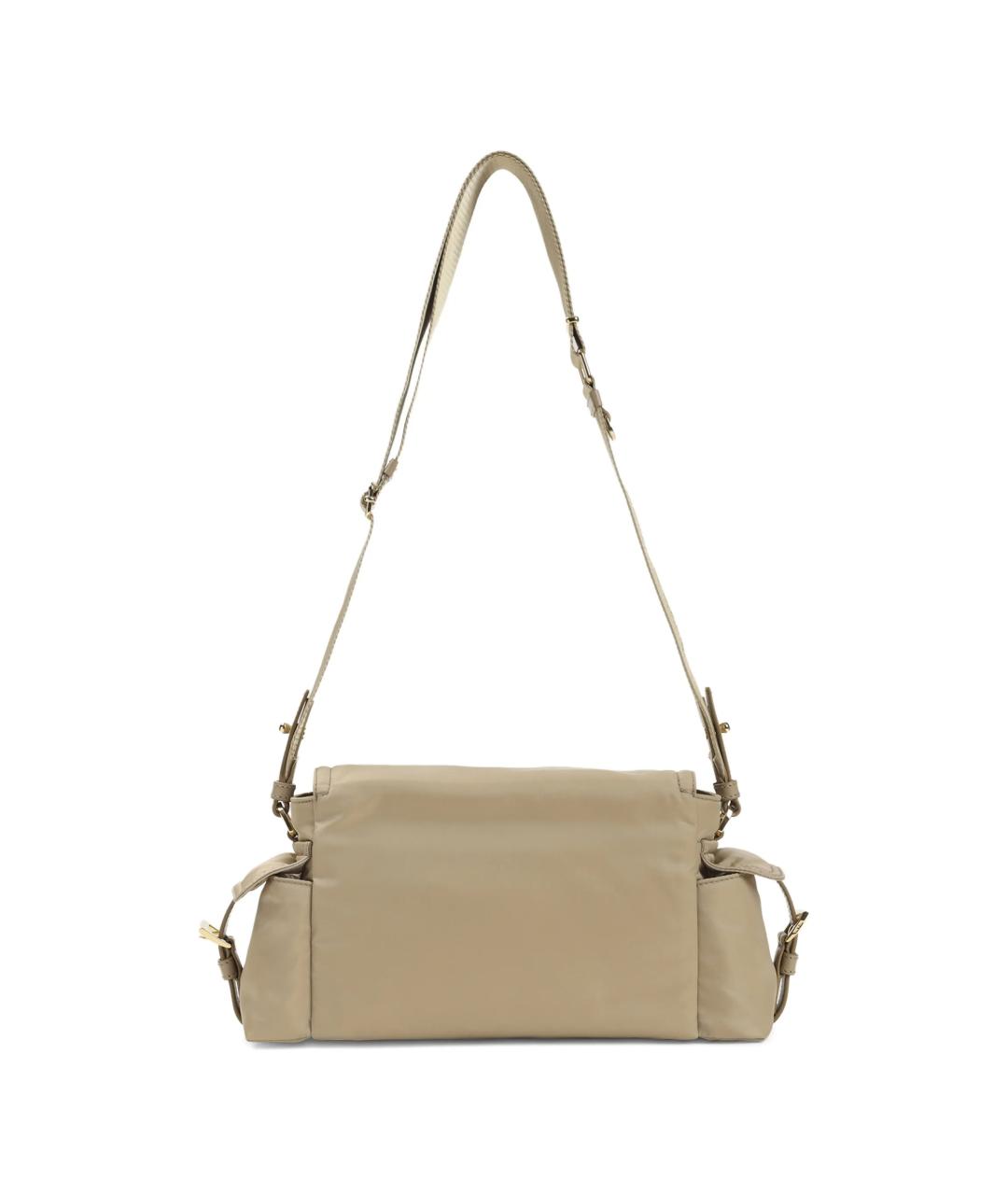 PRADA Бежевая синтетическая сумка через плечо, фото 2
