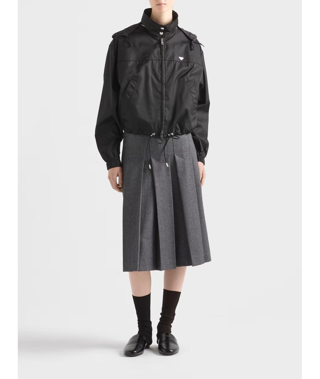 PRADA Черная синтетическая куртка, фото 2