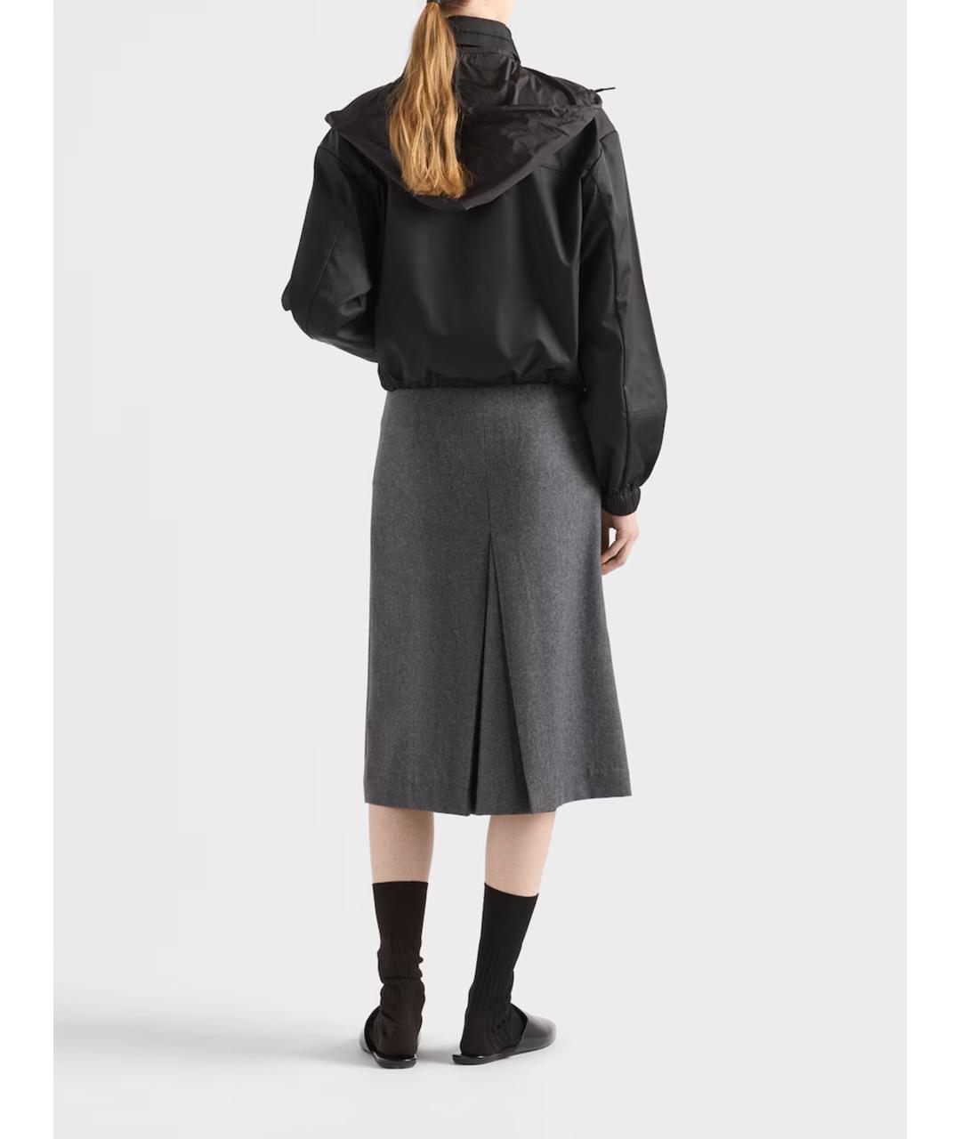PRADA Черная синтетическая куртка, фото 3