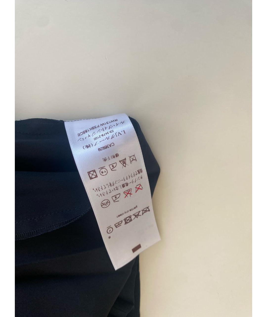 LOUIS VUITTON Синяя шелковая юбка мини, фото 8