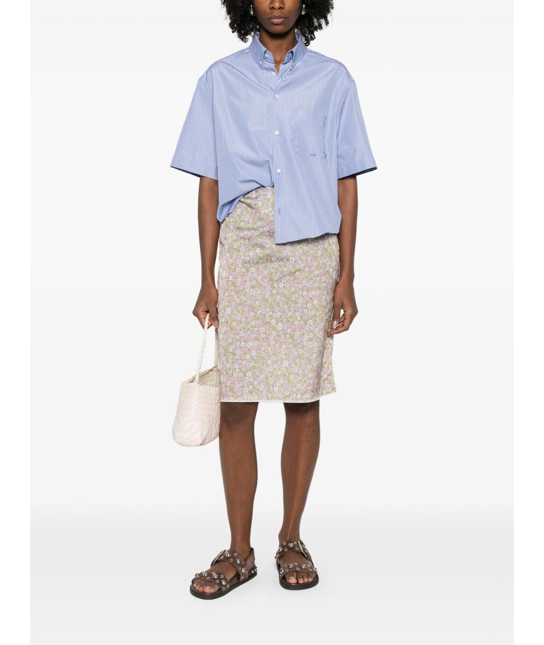 PRADA Розовая полиамидовая юбка миди, фото 2