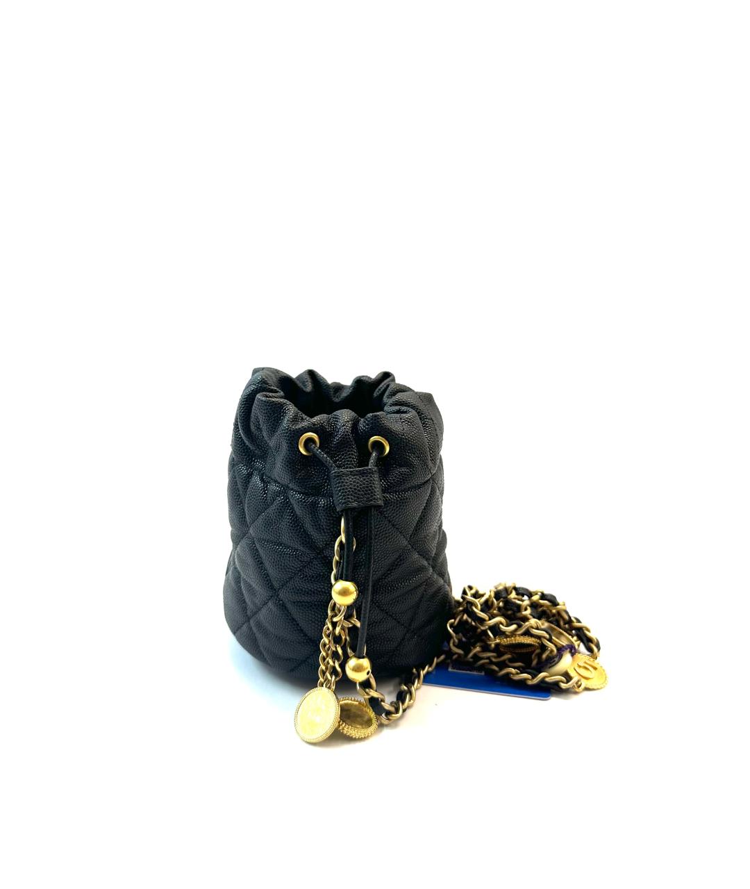 CHANEL Черная кожаная сумка через плечо, фото 4