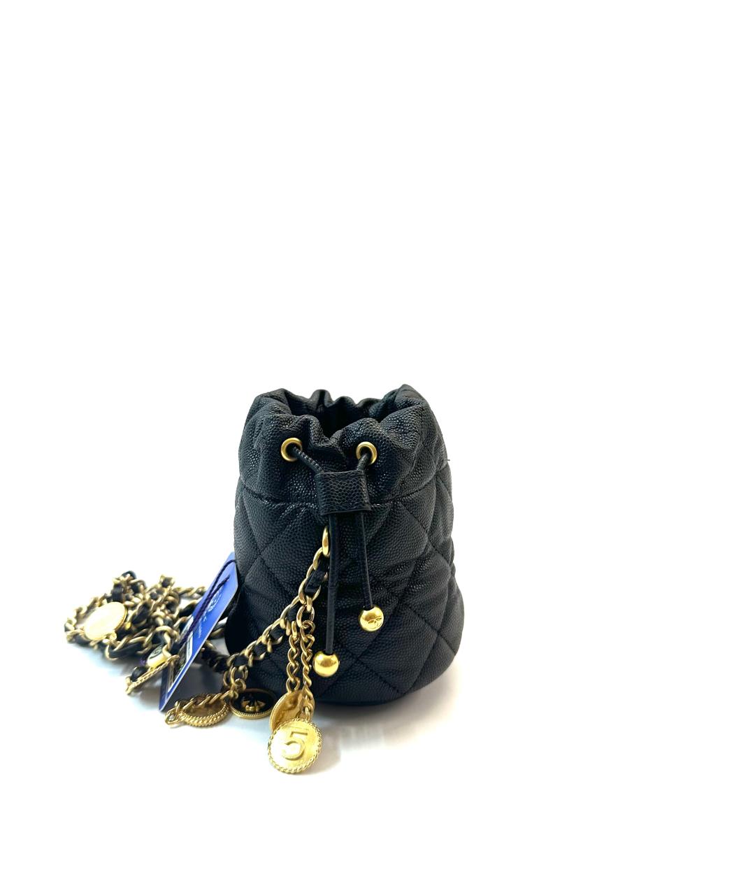 CHANEL Черная кожаная сумка через плечо, фото 5