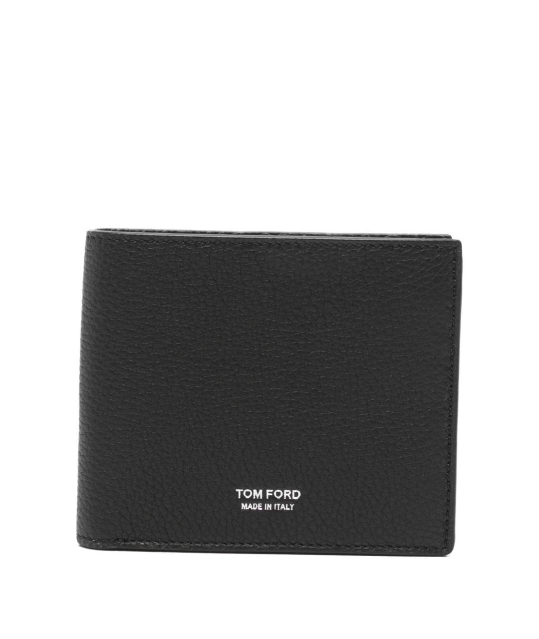 TOM FORD Черный кожаный кошелек, фото 1