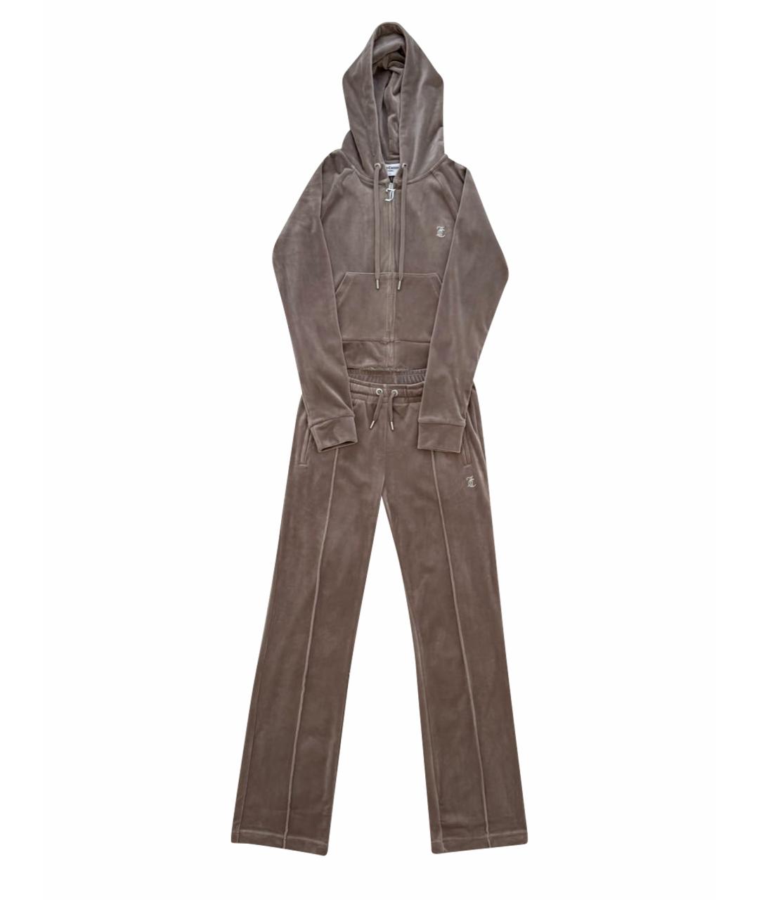 JUICY COUTURE Бежевый велюровый спортивные костюмы, фото 1