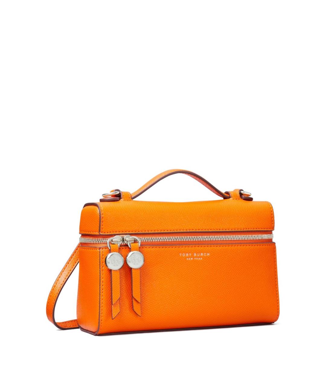 TORY BURCH Оранжевая кожаная сумка через плечо, фото 4