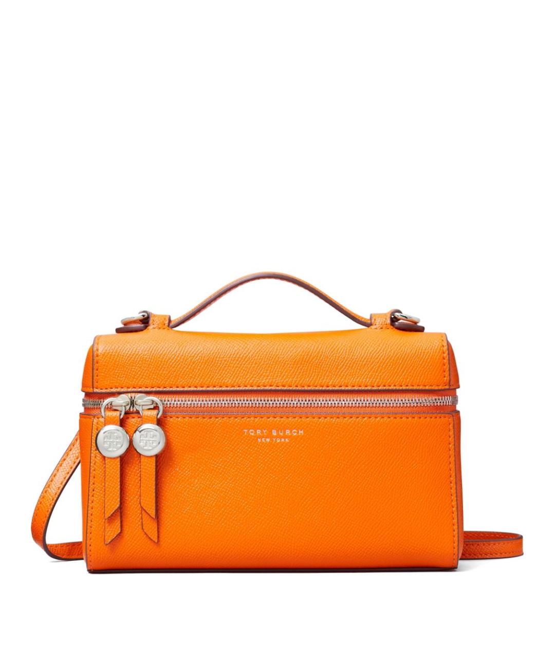 TORY BURCH Оранжевая кожаная сумка через плечо, фото 1