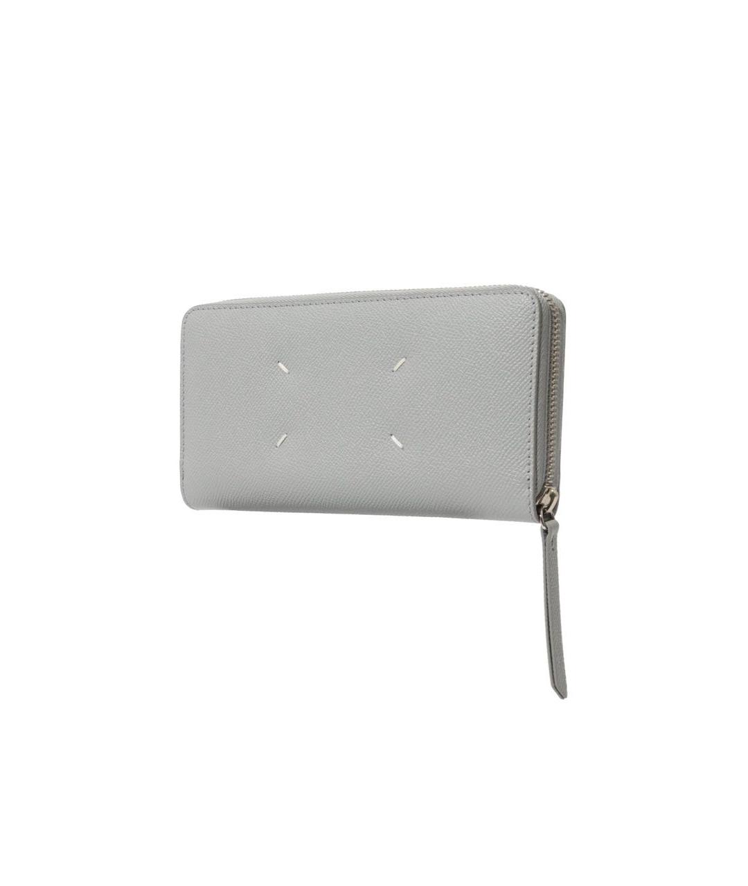 MAISON MARGIELA Серый кожаный кошелек, фото 4