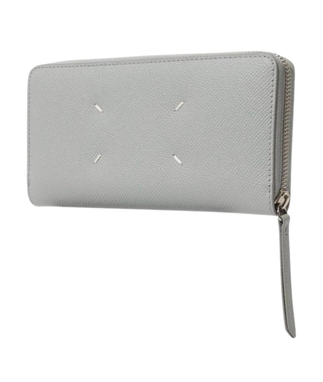 MAISON MARGIELA Серый кожаный кошелек, фото 1