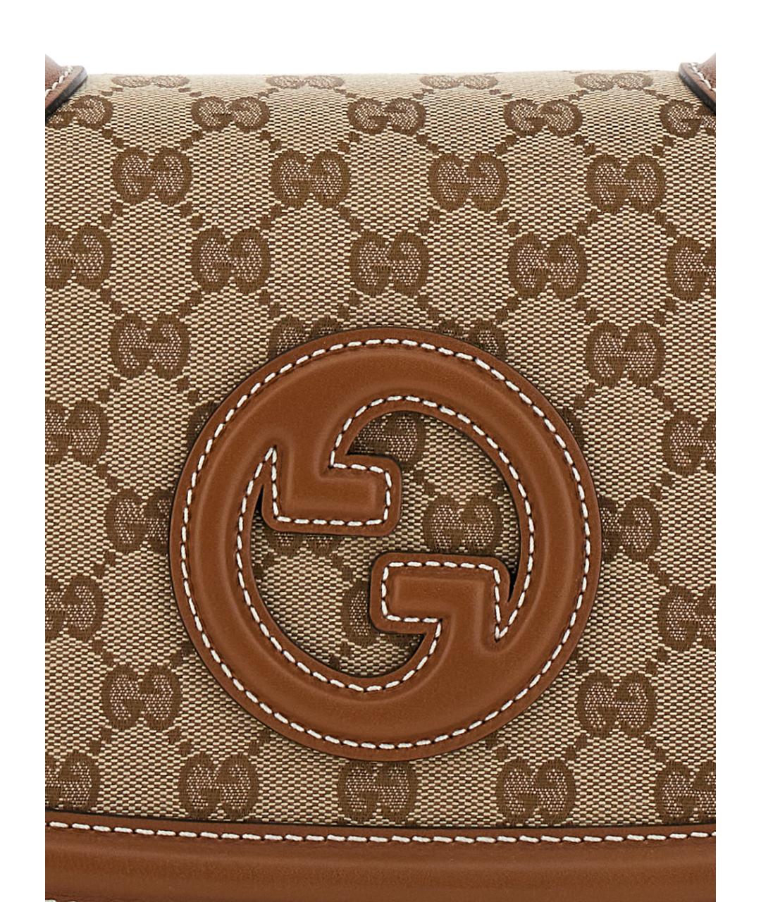 GUCCI Бежевая тканевая сумка через плечо, фото 3