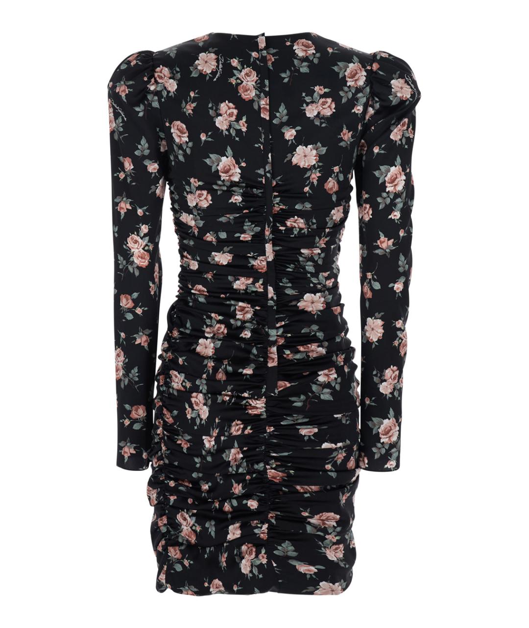 DOLCE&GABBANA Черное шелковое коктейльное платье, фото 2