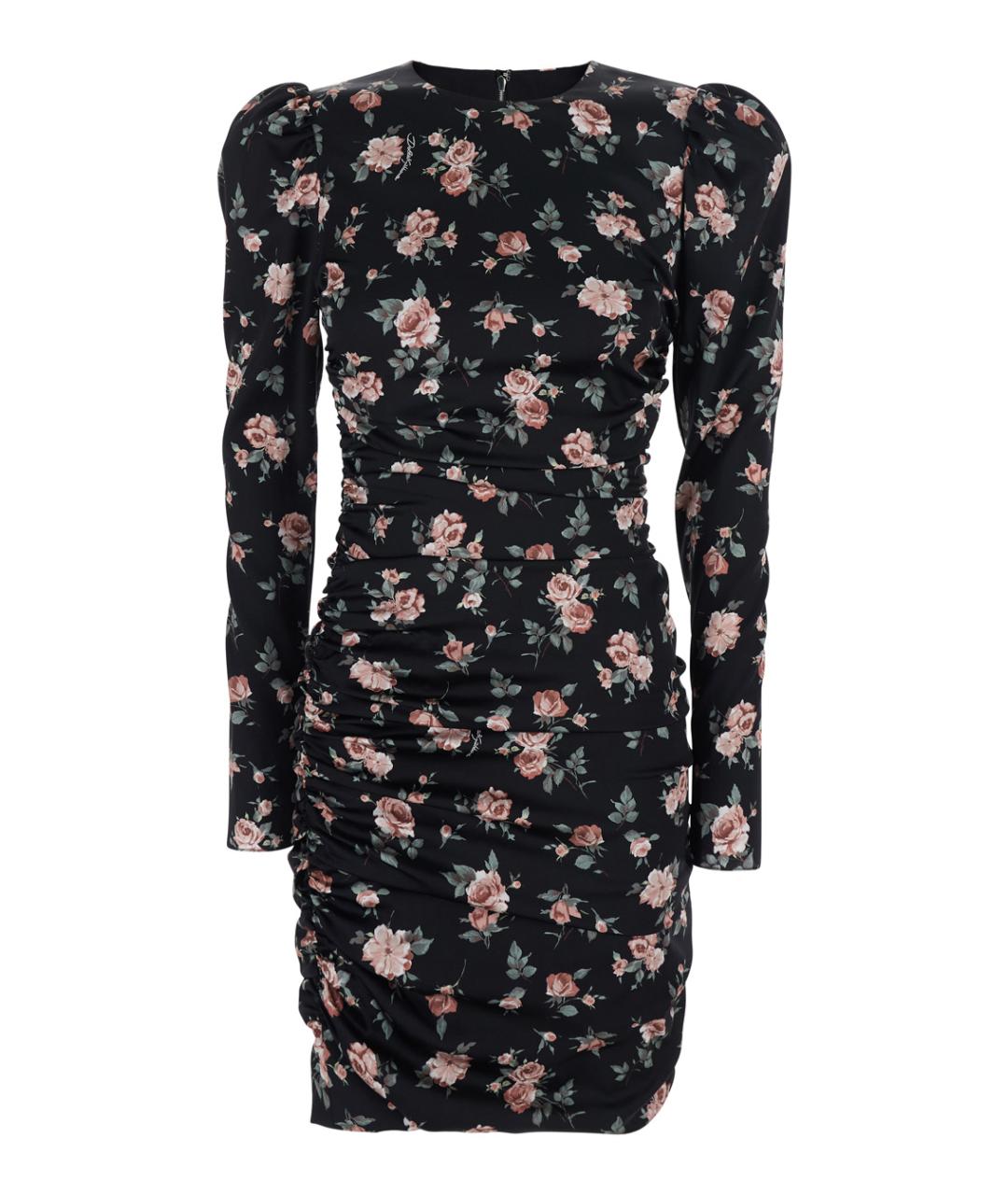 DOLCE&GABBANA Черное шелковое коктейльное платье, фото 1