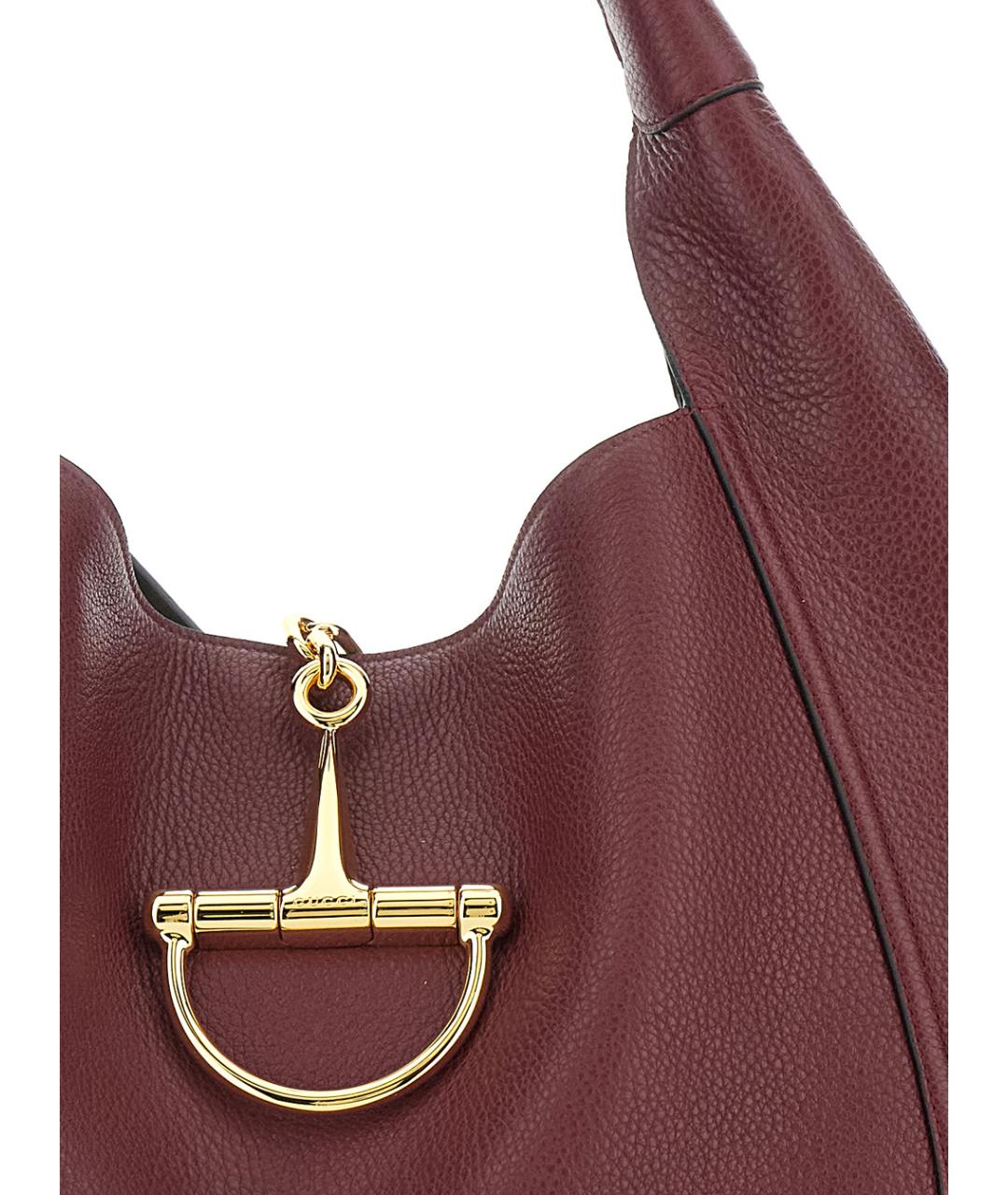 GUCCI Бордовая кожаная сумка через плечо, фото 4