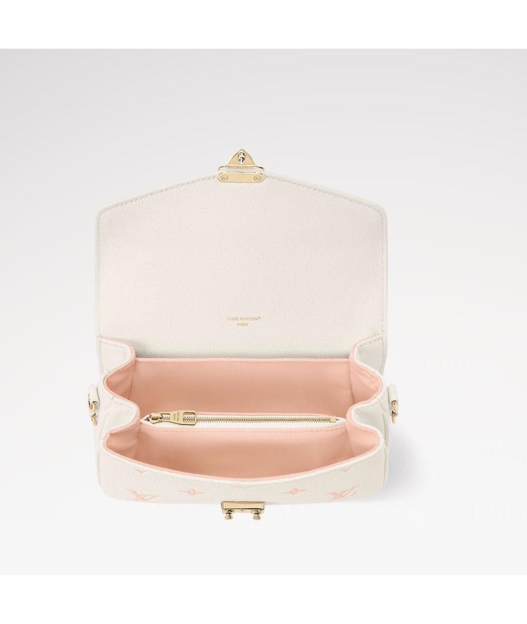 LOUIS VUITTON Белая кожаная сумка через плечо, фото 4