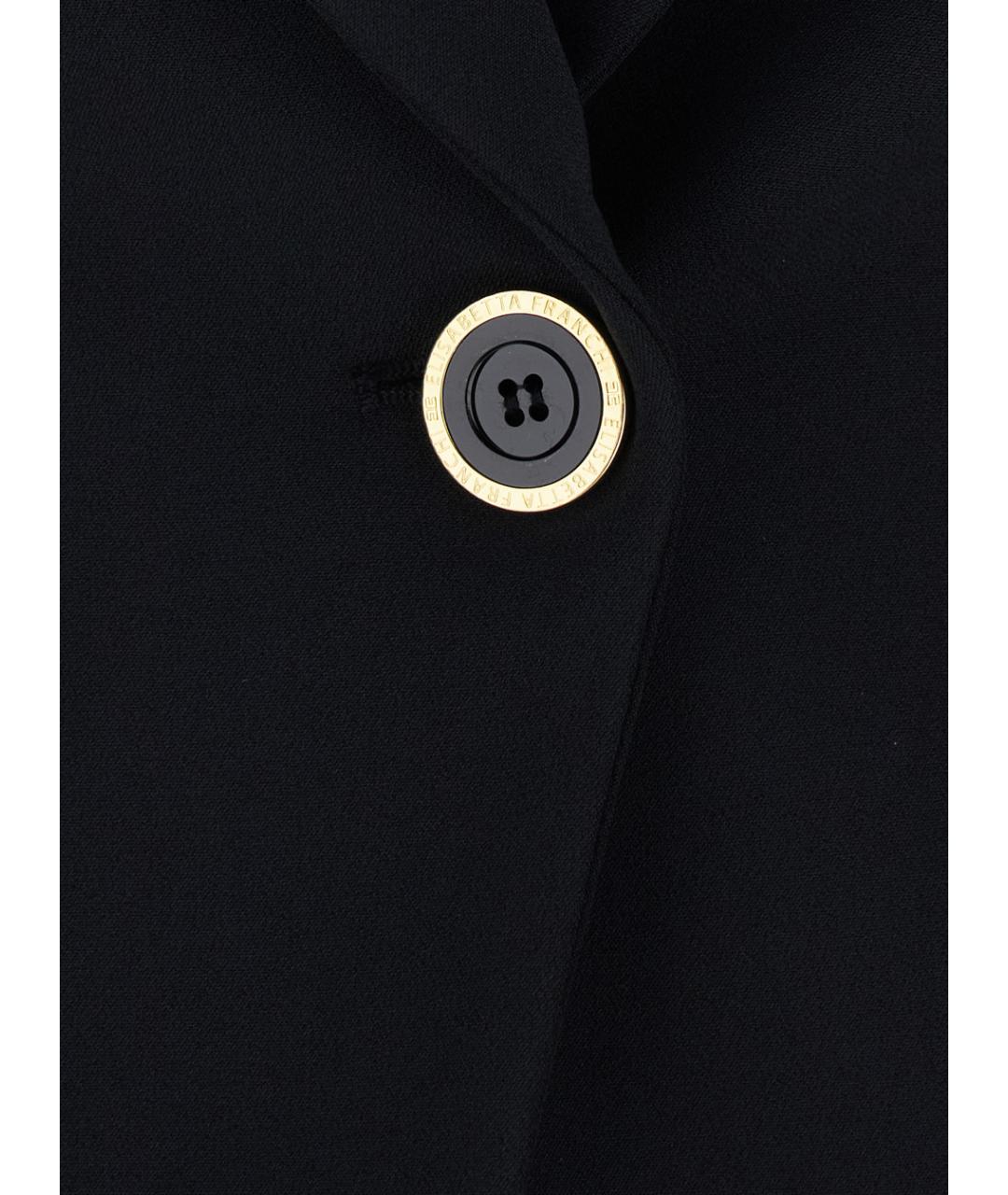 ELISABETTA FRANCHI Черный полиэстеровый жакет/пиджак, фото 3