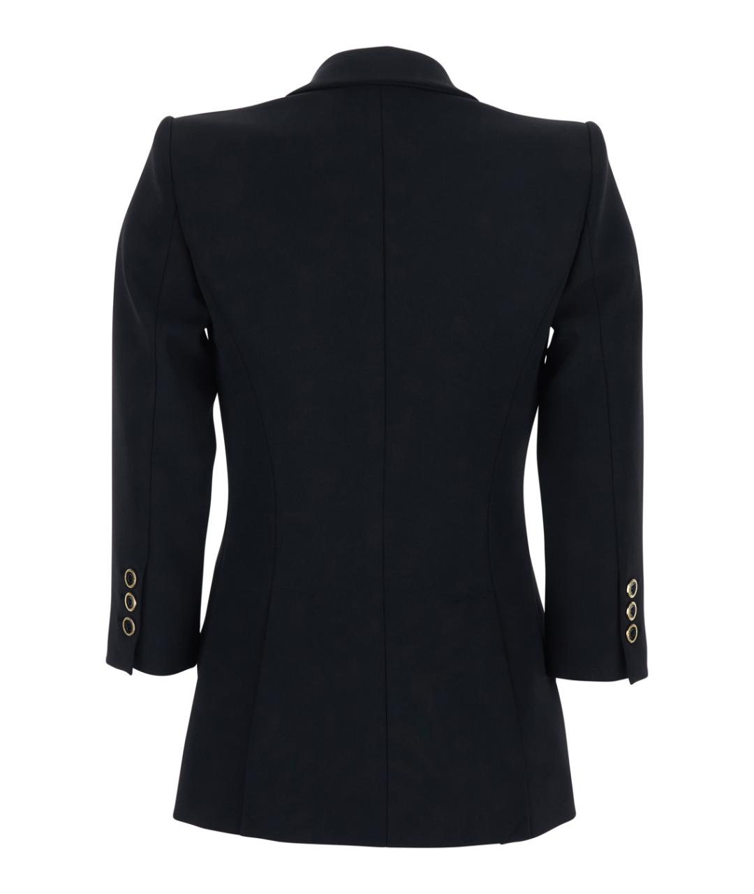 ELISABETTA FRANCHI Черный полиэстеровый жакет/пиджак, фото 2