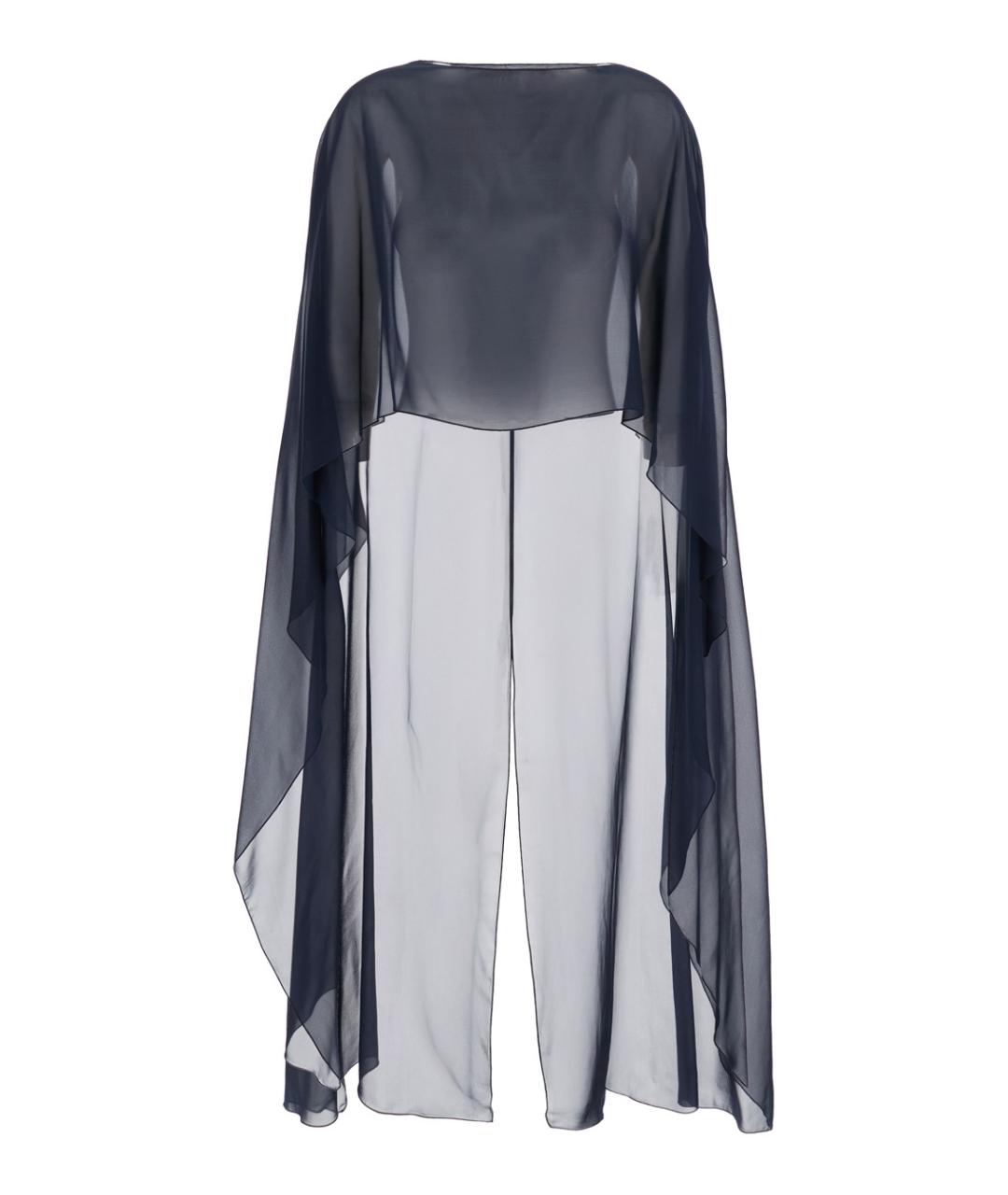 ANTONELLI Синий шелковый шарф, фото 1