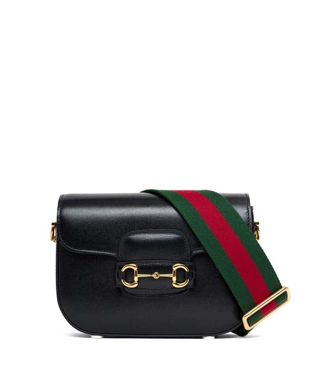 GUCCI Черная кожаная сумка через плечо, фото 2