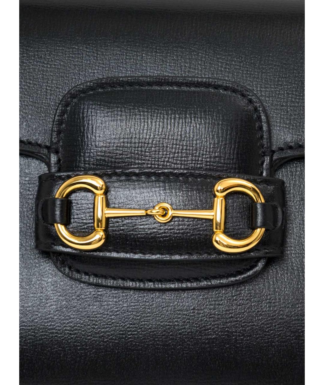 GUCCI Черная кожаная сумка через плечо, фото 4