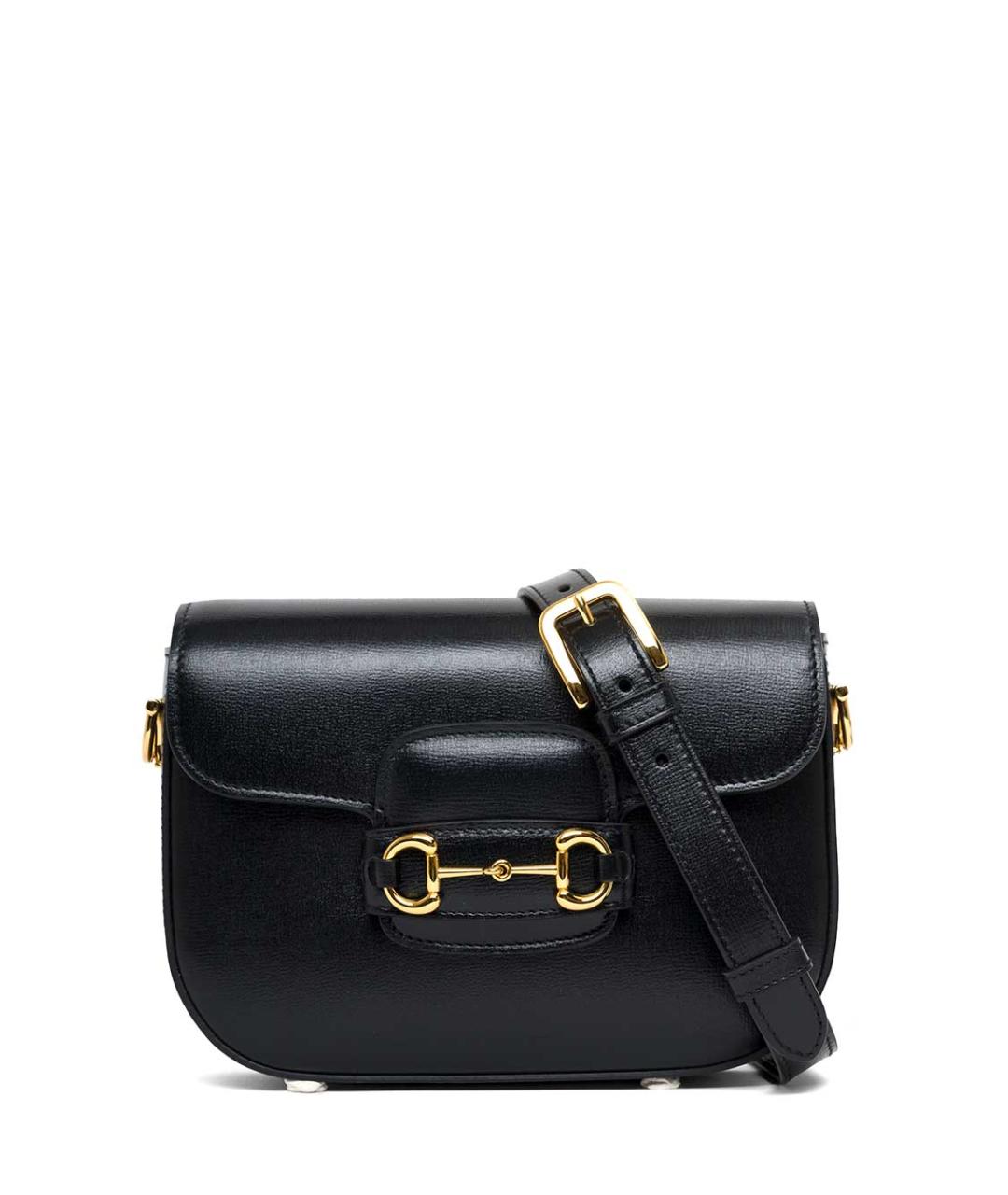 GUCCI Черная кожаная сумка через плечо, фото 1