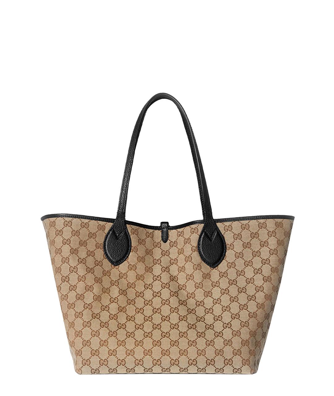 GUCCI Черная кожаная сумка тоут, фото 4