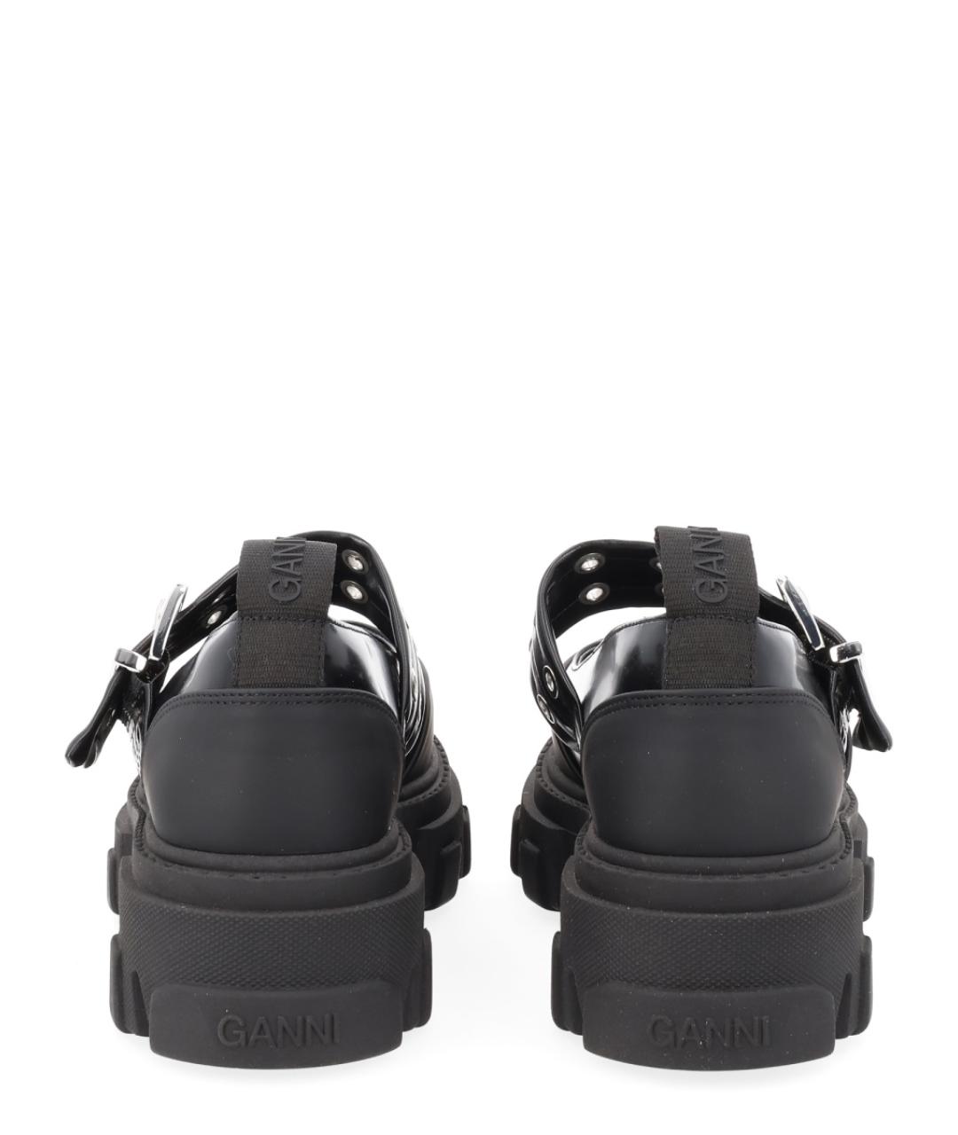 GANNI Черные балетки из искусственной кожи, фото 3