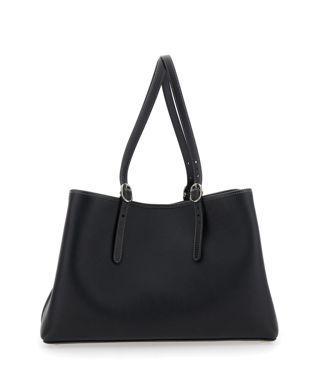 GUCCI Черная кожаная сумка тоут, фото 2