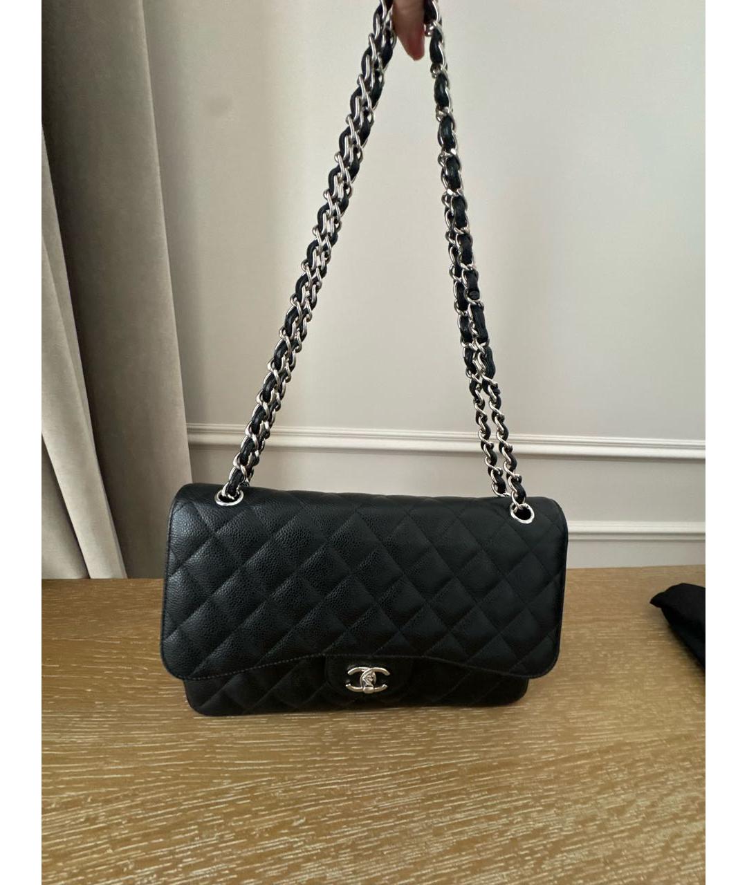 CHANEL Черная кожаная сумка через плечо, фото 9