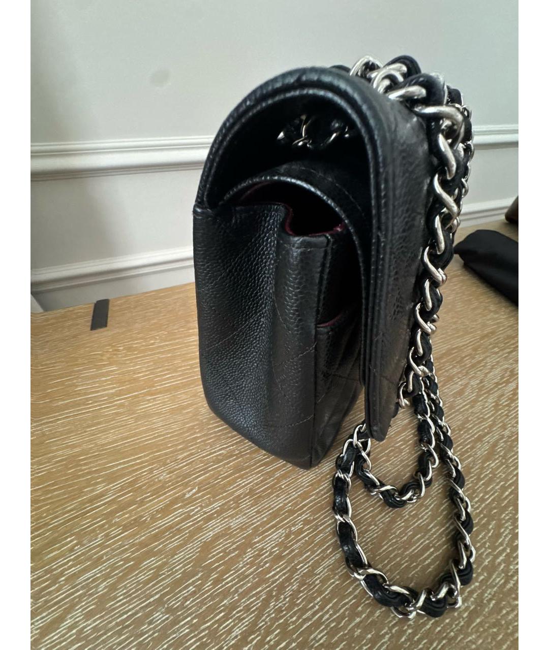 CHANEL Черная кожаная сумка через плечо, фото 2