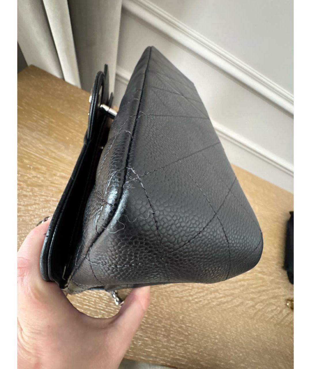 CHANEL Черная кожаная сумка через плечо, фото 5