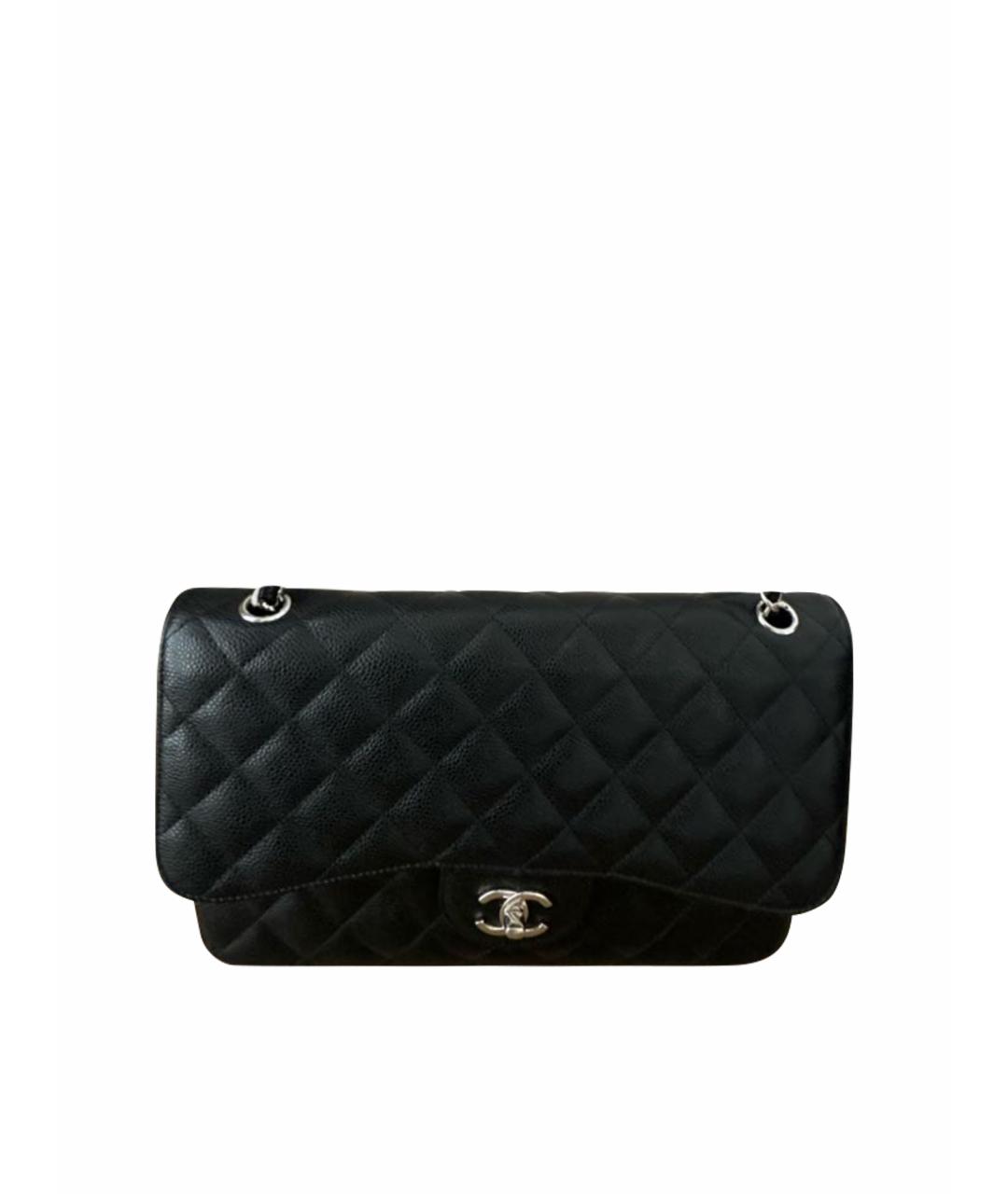CHANEL Черная кожаная сумка через плечо, фото 1