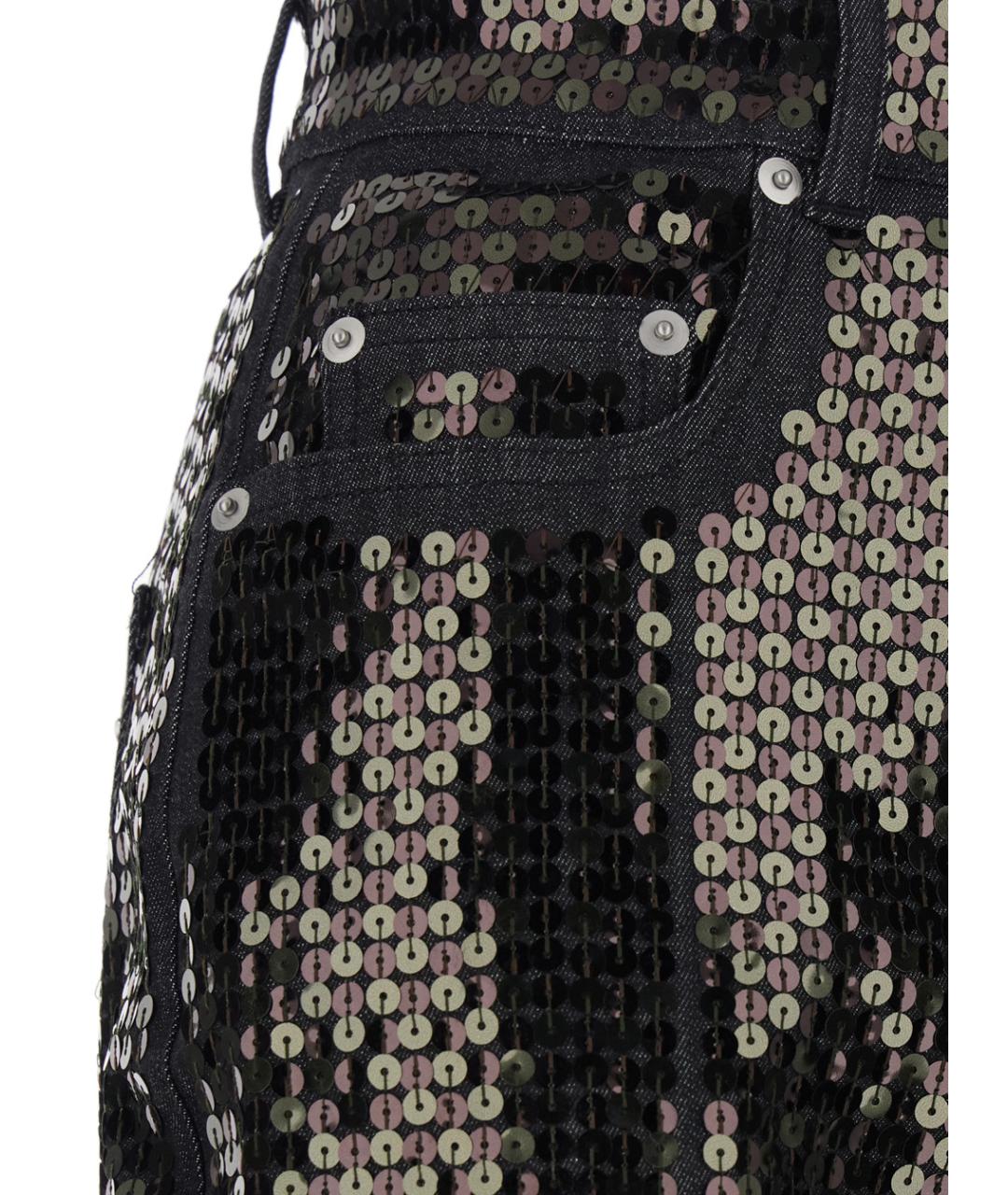 RICK OWENS Черные хлопковые джинсы клеш, фото 3