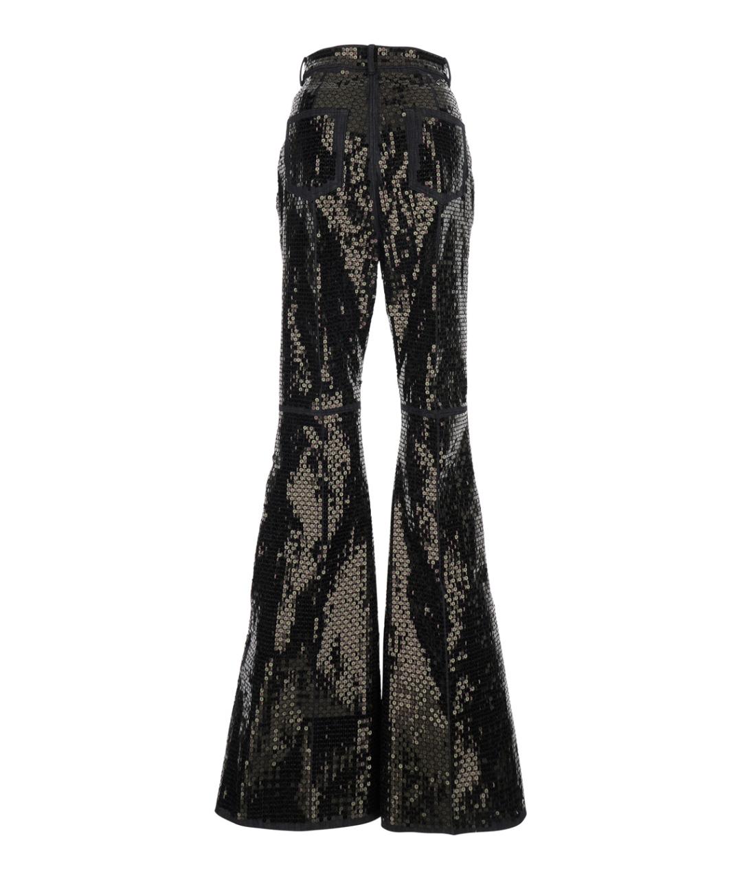 RICK OWENS Черные хлопковые джинсы клеш, фото 2