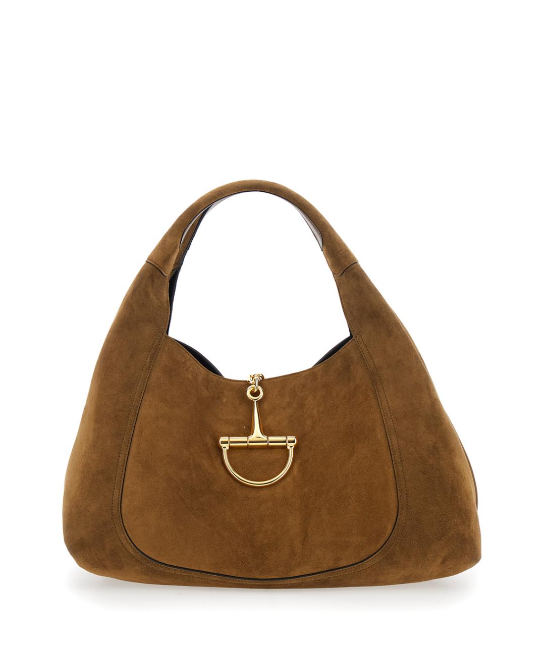 GUCCI Коричневая замшевая сумка через плечо, фото 1