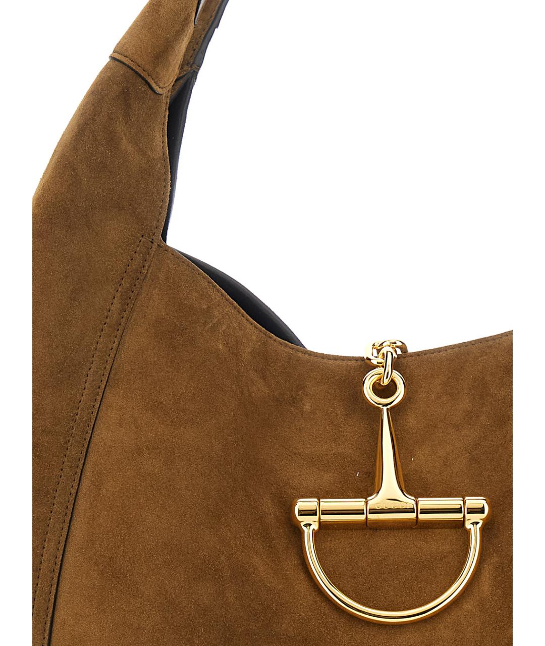 GUCCI Коричневая замшевая сумка через плечо, фото 3