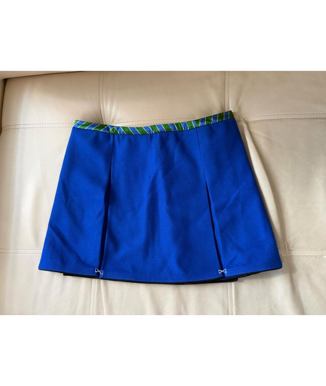 FAY Синяя шерстяная юбка миди, фото 2